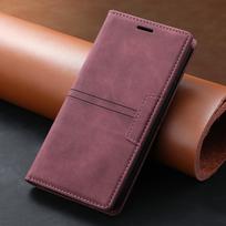 Samsung S24Ultra S23 A53 A54 Magnetinis atverčiamas dėklas su stovu, vienspalvis telefono dėklas A54 raudona