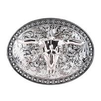 Sidabrinės ilgojo rago Texas Bull Belt Sagle Cowboy Western Metalo lydinio sagtys
