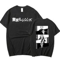 Unisexge Tokyo Avengers Short Sleeve Oversized Unisex T-shirt Top T Shirt Anime Tokyo Revengers Graphic Unisex Unisex's T-shirt Clothes Summer 2XL white