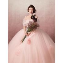 New pink dream color dress  French wedding dress sweet dress wedding dress male skirt women S rožinė