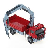 1/50 Sunkvežimis su kranu Žaislinis automobilis Inžinerinė Miniatiūrinė Transporto priemonė Lietas Lydinio Modelis Švietimo Kolekcija Dovana Berniukui Vaikams raudona
