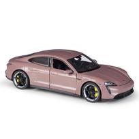 WELLY 1/24 Porsche Taycan Turbo S Lydinio Automobilis Diecast & Žaislinės Transporto Priemonės Automobilio Modelis Miniatiūrinis Mastelio Modelis Automobilis Žaislas Vaikams rožinė