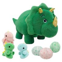 Creative Dinosaur with Baby Dino Egg Plush Toy Stuffed Animal Plush Doll Cute Triceratops Soft Hug Pillow Kids Birthday Gift 50cm