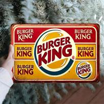Vintage Tin Sign Classic Burger Wall Art Kitchen Cafe Decor 20x30