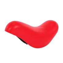 Kids Bike Saddle PU Leather Child Mountain Bike Seat Kids Bike Accessories Bike Replacement Saddle for Boys and Girls Bicycle raudona