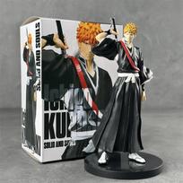 19cm Anime BLEACH figūrėlė Kurosaki Ichigo traukia kardą Zangetsu PVC veiksmo figūrėlės peilio kolekcijos modelis žaislai berniukams dovanoms No box