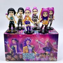 6pcs/Set Kpop Demon Hunters Figure Toy Cartoon Rumi/Mira/Zoey Action Figure PVC Desktop Decoration Model Doll Toy Fans Gift