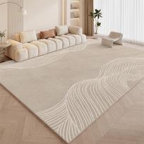 Cream Aesthetic Living Room Rug Sofa Floor Mat Wash-Free Wipe-Clean, Non-Slip Bedroom Side Rug, LuxuryCoffee Table Carpet, Available in Various Sizes 50×80cm(Small size)