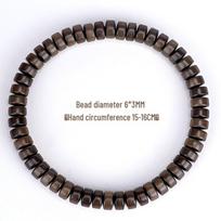 Natural Dark Mountain Sandalwood Bead Bracelet - Unisex Ethnic Style Rosary and Prayer Beads