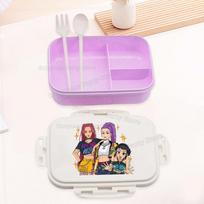 Perfect Kpop Demon Hunters Student Bento Boxes Rumi Mira Zoey Portable Kids Lunch Box School Office Microwave Fruit Food Container