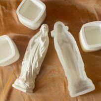 3D Religious Figurine Silicone Candle Molds For Epoxy Resin Candle Soap Making Home Decoration Temperature Resistant balta