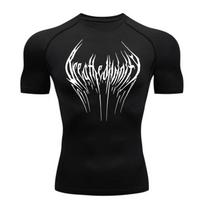 Summer Running T-Shirt Men Short Sleeve Compression Gym Sports Top Quick Dry Athletic Breathable Fitness Clothing Slim Fit S