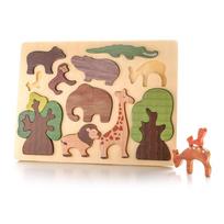 Baby Toys 3d Wooden Puzzle Forest Animals Jigsaw Puzzle Board Early Educational Montessori Wooden Toys for Children Gifts