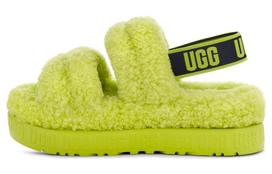 UGG Fluff Shearling Fuzzy Slippers Women's Lime 1120876-KLM 40