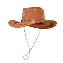 Punk Western Cowboy Hat Denim Fisherman Hat Casual Sunscrean Bucket Cap  Climbing chaki