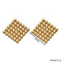 Elegant 18K Gold-Plated Geometric Stainless Steel Earrings auksas
