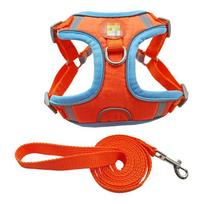 10pcs Deerskin Velvet Dog Chest Straps Reflective Breathable Pet Traction Straps Popular Dog Leash Straps for Comfortable Walkin (Orange,S) oranžinė