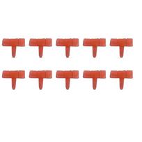 10Pcs Anti-corrosion Plastic Garden Fence Weatherproof Plastic Lawn Border Fence Moisture-resistant Easy to Use Corrugated Fence raudona