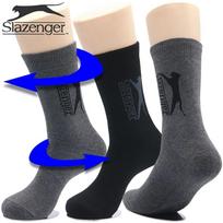 4 Pairs of Slazenger Men's Plain Logo Whole File Sports Socks 4 pairs of black