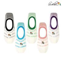 Arnold Palmer Women's No-Slip Socks Non-Slip Silicone Non-Slip Set of 5 Alphabet 5-pair set
