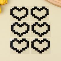 6Pcs Mosaic Heart-shaped Pixel Heart-shaped Car Window Decoration Waterproof Headlight And Taillight Decoration Stickers 6pcs juoda