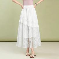 Bailuyu Women's A-Line Tulip Skirt with Inner Shorts L balta