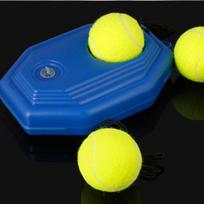 Tennis Ball Trainer Set with Base and Adjustable Rope Includes 1 or 2 or 3 Ball Options for Solo Practice and Skill Improvement S mėlyna