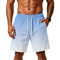 Mens Loose Fit Layer Shorts with Pockets Drawstring Waist Athletic Training Workout Gym Beach Shorts for Everyday Wear XXXL smėlis