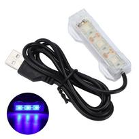 USB Aquarium Light Multicolor LED Fish Tank LED Light Submersible Underwater Plastic Aquarium Lighting Landscape Decoration (Blue,CN Plug) mėlyna