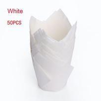 50Pcs Paper Cake Decoration Tools Mold Tulip Flower Chocolate Cupcake Wrapper Baking Muffin Paper Liner Holder Disposable