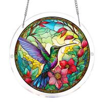 Acrylic Puzzle Suncatcher, Stained Glass Style Window Hanging Ornament, Colorful DIY Sun Catcher Kit for Home, Garden, Patio Decor, Gift for Mom Women S A