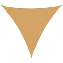 vidaXL Saulės skėtis, 160 g/m², trikampė, smėlio spalvos, 3,6x3,6x3,6 m, HDPE