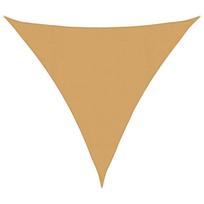vidaXL Saulės skėtis, 160 g/m², trikampė, smėlio spalvos, 4,5x4,5x4,5 m, HDPE