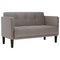 vidaXL Dvivietė sofa, pilkai ruda, 111 cm, audinys