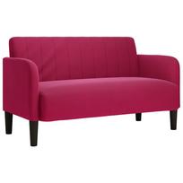 vidaXL Dvivietė sofa, vyno raudonumo, 109 cm, aksominė