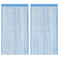 vidaXL Virvelinės užuolaidos, 2 vnt., šviesiai mėlynos, 100x250 cm