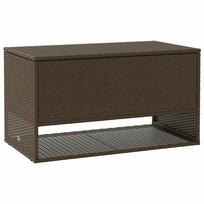vidaXL Lauko pagalvėlių dėžė, ruda, 100x55x55,5 cm, poliratanas