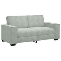 vidaXL Dvivietė sofa, šviesiai pilka, 180x78x84 cm, aksomas