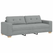 vidaXL Trivietė sofa, šviesiai pilka, 220x78x80 cm, audinys