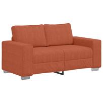 vidaXL Dvivietė sofa, raudonai oranžinė, 160x77x82 cm, velvetas, audinys