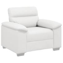 vidaXL Sofa-kėdė, balta, 100x81x84 cm, dirbtinė oda
