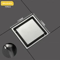 Brushed Gold Invisible Tile Floor Drain 304 Stainless Steel Garbage Filter Deodorant Floor Drain Bathroom Kitchen Accessories