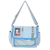 Harujio Ita Bag Shoulder Cute Ita Bag with and Light Perfect for Plush Includes Sheet Bag, Pocket, Stylish, Cute, Black, White, Blue, Oshikatsu, Toys, šviesiai mėlyna spalva