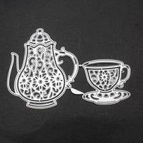 Teapot Teacup Metal Cutting Dies Stencil for DIY Scrapbooking Photo Album Embossing Paper Cards Crafts Diecuts dies sidabras