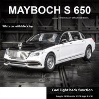 1/32 Mercedes Benz Maybach S650 Luxury Car Alloy Metal Diecast Model Car car central control ornaments Collect car models gifts juoda balta spalva