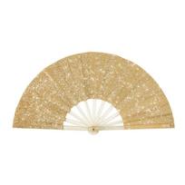 Glittering Plastic Hand Fan For Stage Performances Foldable Kung Fu Handheld Folding Fan With Sparkling Design 1