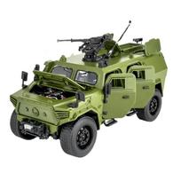 1/18 DONGFENG M-Terrain Armored Cars Toys Miniature Model Light Music Military Off-road Vehicle Doors Opened Car Kids Xmas Gifts žalia
