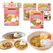 Mogumo Frozen Baby Meal Set for ages a mellow tomato and eggplant meat simmered hash a rich and flavorful chicken curry packed with vegetable and a