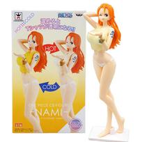 20CM Anime One Piece Nami Figure Swimsuit Ver Temperature-controlled Color-Changing Stand Model Toy Doll Aciton Figure PVC With box