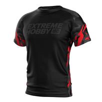 Extreme Hobby Juodojo Panteros Techninis Marškinėlis Juodas ir Raudonas L